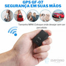 Mini Rastreador GPS com Áudio - Rastreia e Grava Audio - GF-07